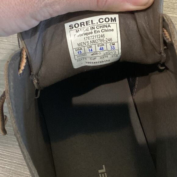 Sorel MADSON II Chukka Mens Waterproof Boot US 15 EU 48 Brown Tobacco Comfort - Picture 2 of 10